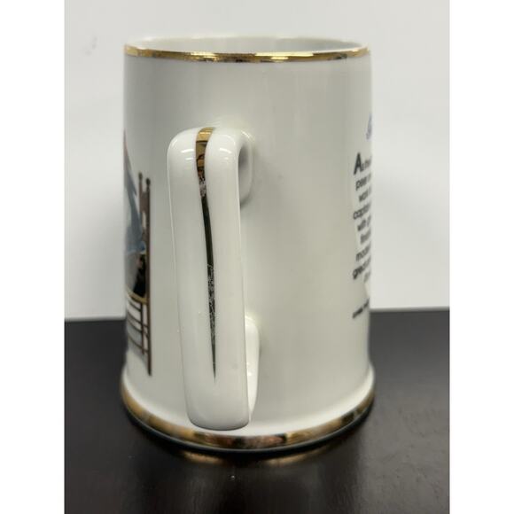 24k Trim Norman Rockwell 1985 Coffee Mug Cup "For A Good Boy" - Picture 3 of 5